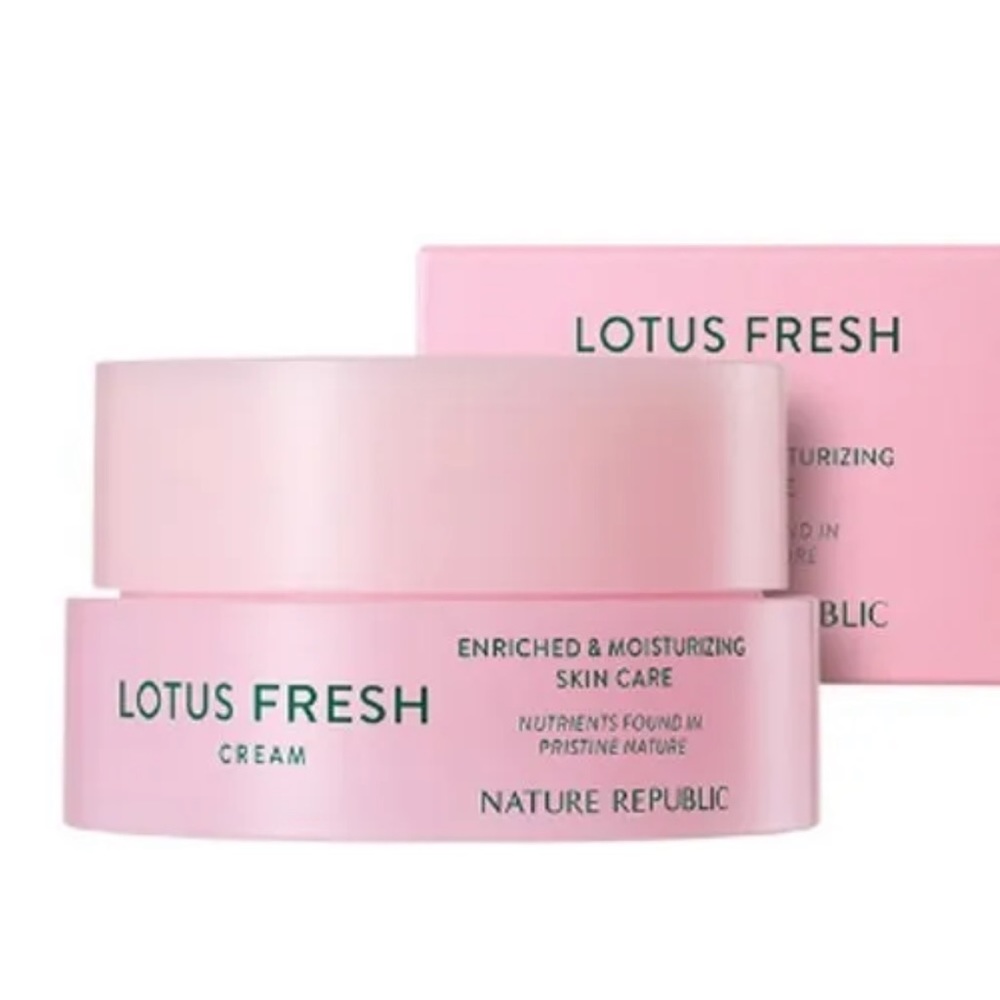 Nature Republic Lotus Renew Cream Moisturizing K-Beauty Korean Skincare